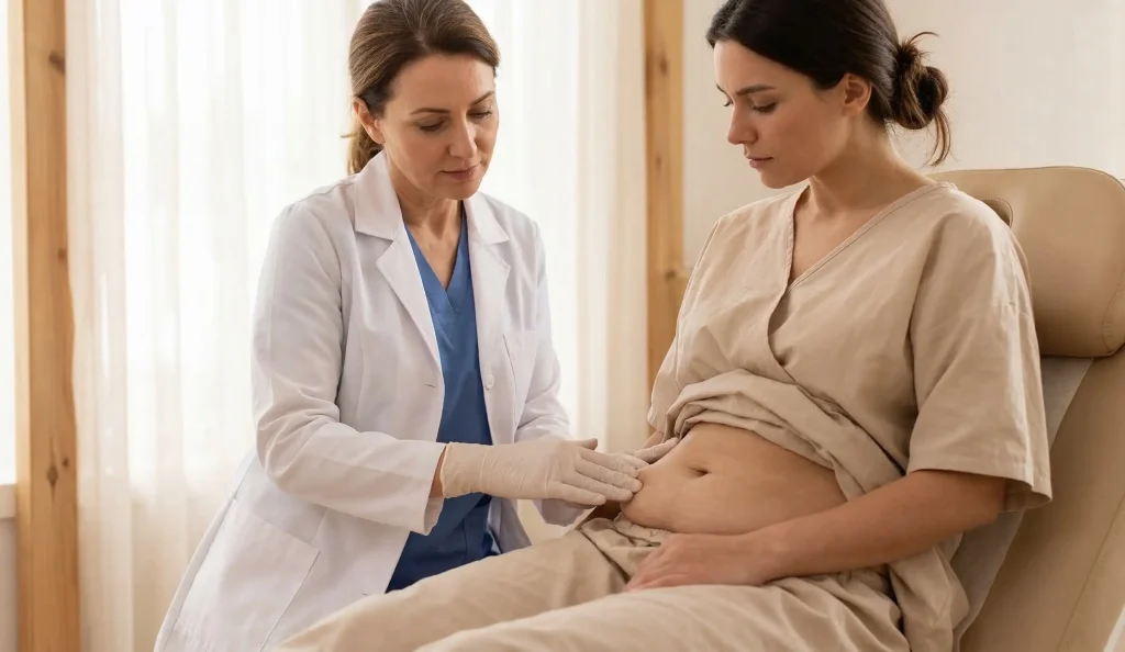 klinische Labiaplastik Nachuntersuchung