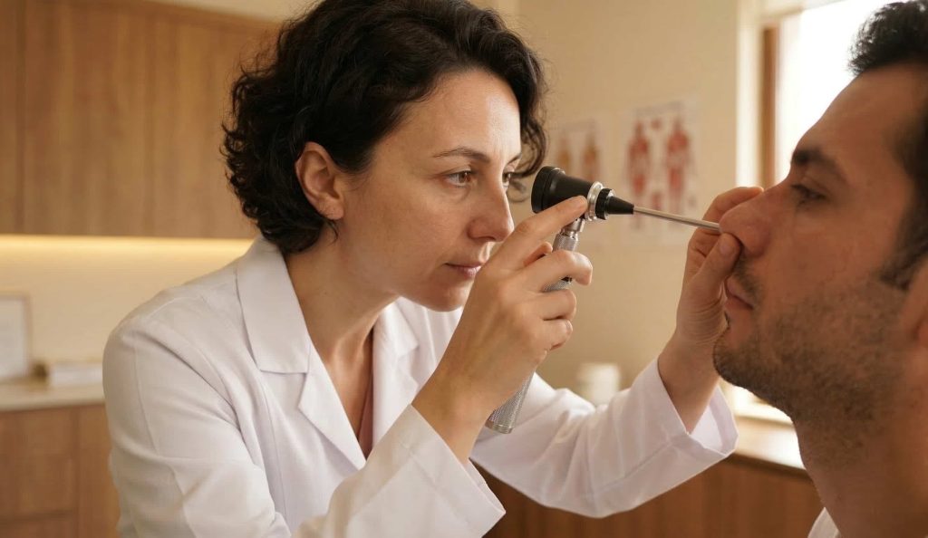 esame clinico rinoplastica medico paziente