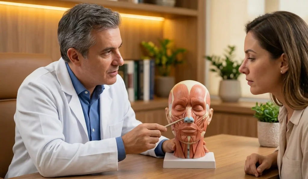 Arzt-Patienten-Beziehung bei Rhinoplastik Hautanatomie