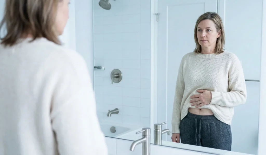 hysterectomy recovery patient mirror