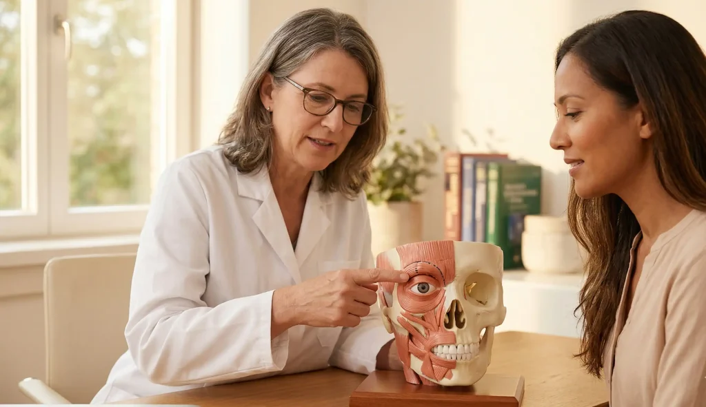 bilgilendirici anatomik model göz kapağı ameliyatı temizliği