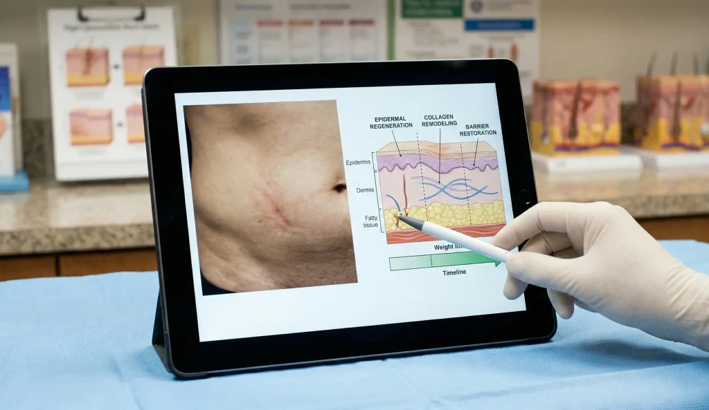 liposuction yanık iyileşme anatomi diyagramı