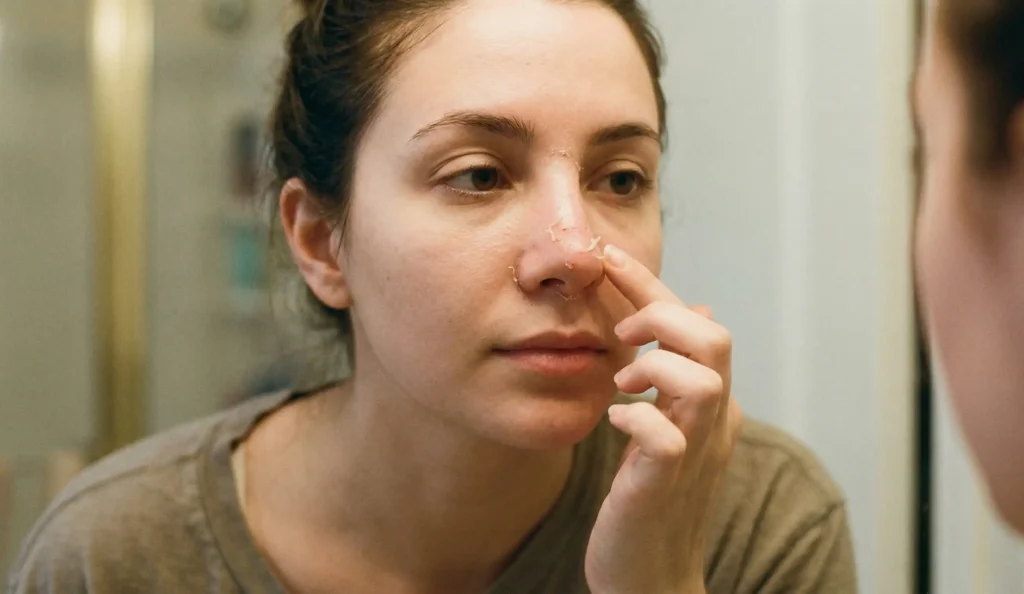 rhinoplasty dead skin