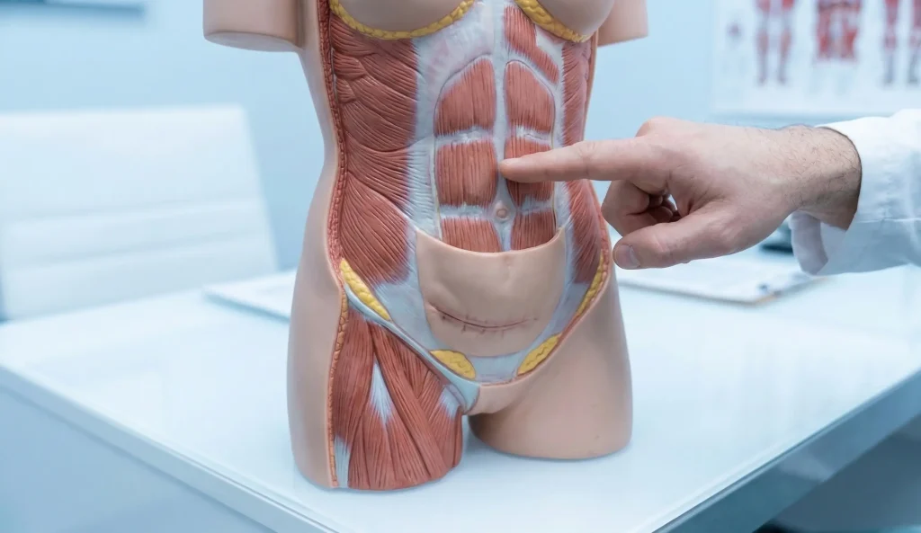 tummy tuck anatomy model explanation