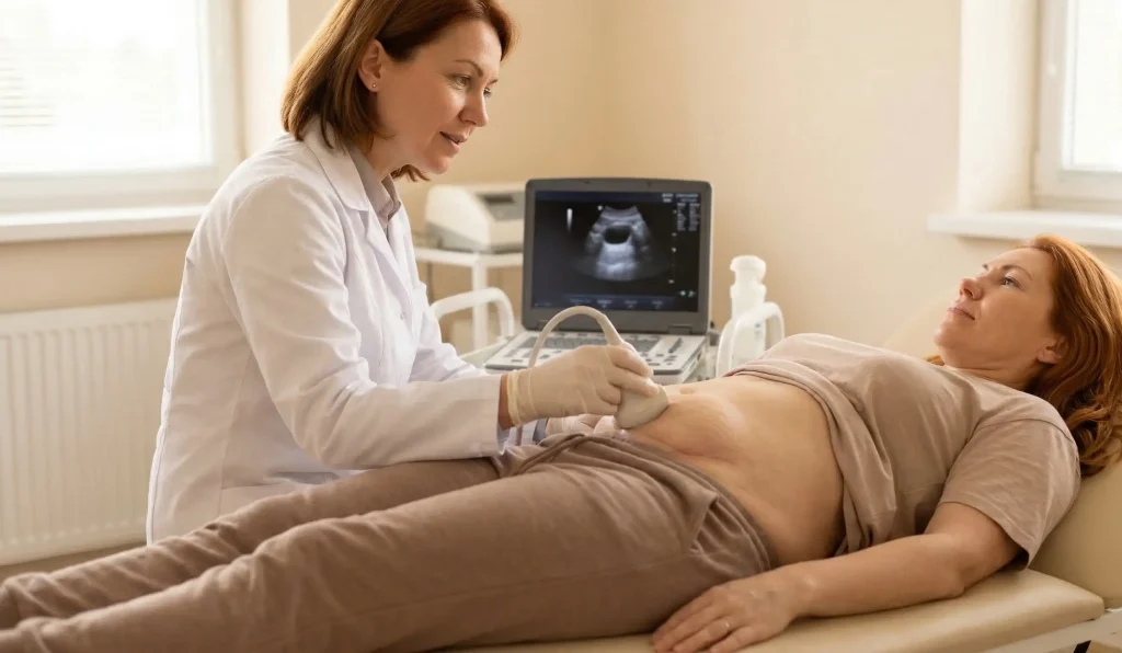 abdominoplastie serom doctor pacient clinică examinare