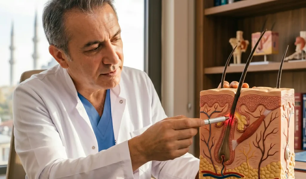 model anatomic de grefe de păr