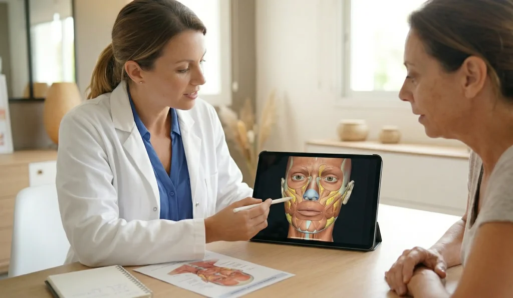modello anatomico di lifting del mediocchio occhi infossati