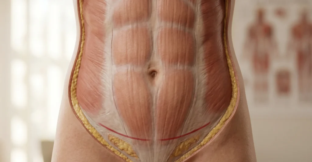 anatomisches Modell Mini-Bauchdeckenstraffung