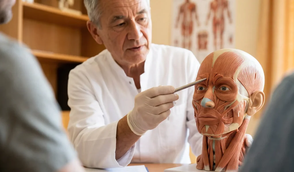 botox mekanizması anatomik model doktor
