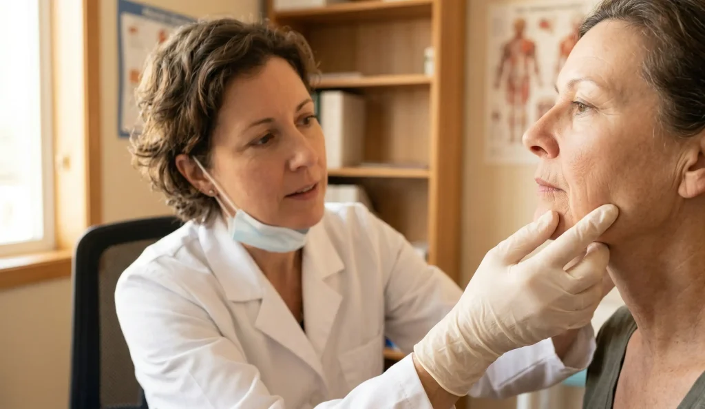 klinik muayene sarkmış cilt ağız