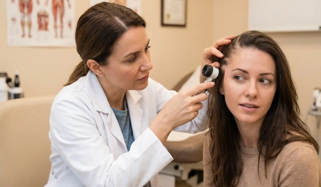 klinik muayene çekiş alopecisi