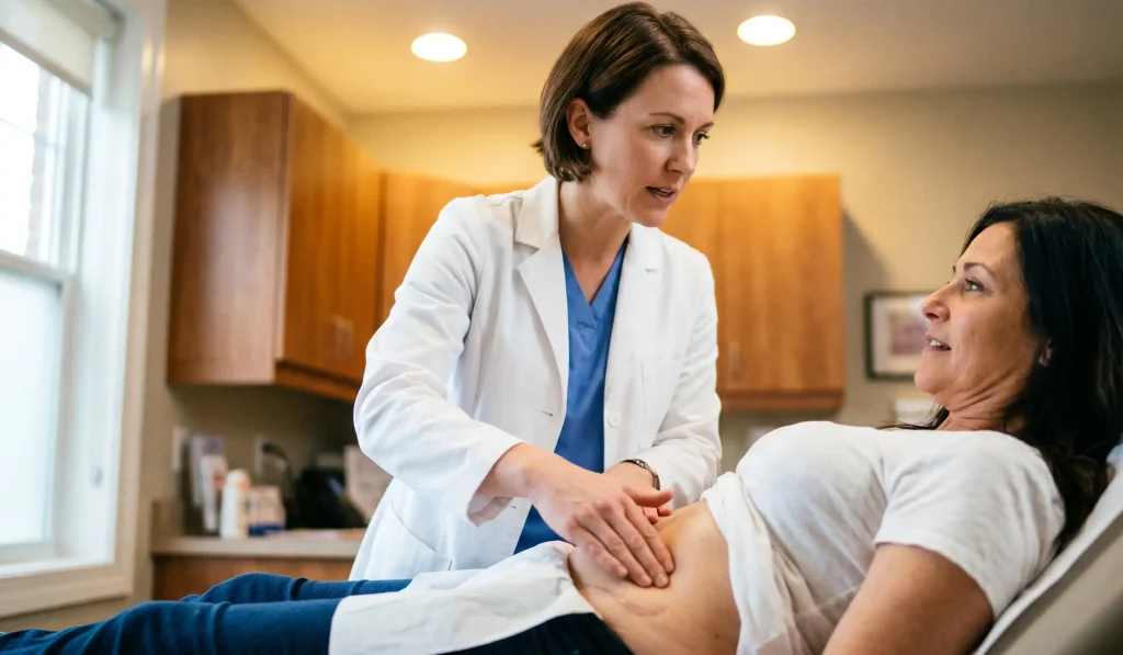 clinical tummy tuck failed examination