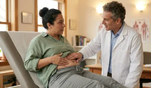 doctor examining gastric sleeve patient carbonation concern