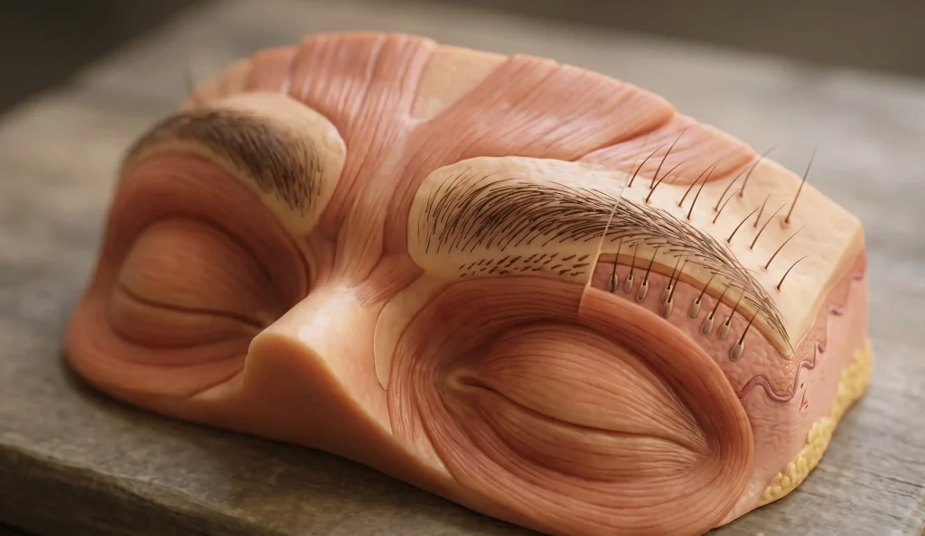 Augenbrauen-Anatomie 3D-Modell