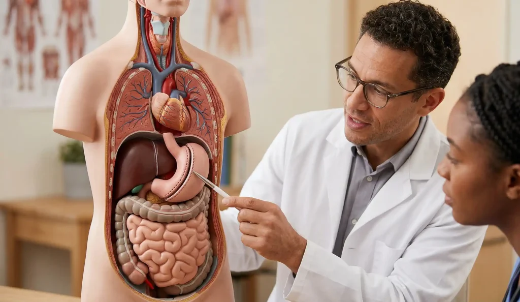 model anatomic al gulerului gastric