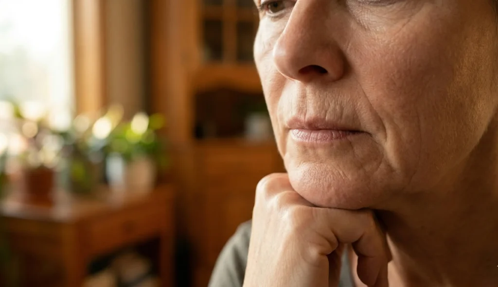 natural posture chin skin sagging
