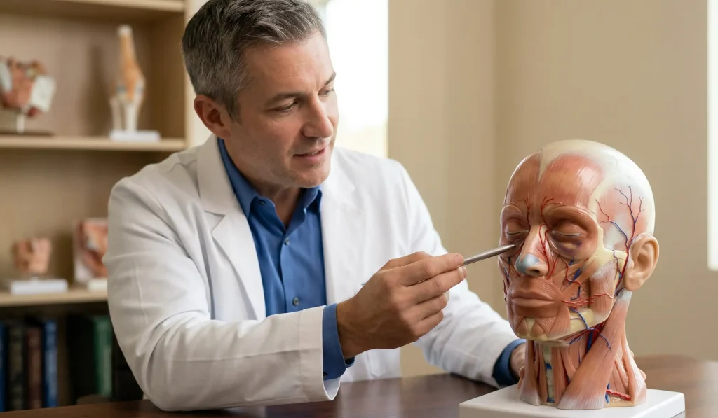 rinoplasti anatomik açıklama 3d modeli