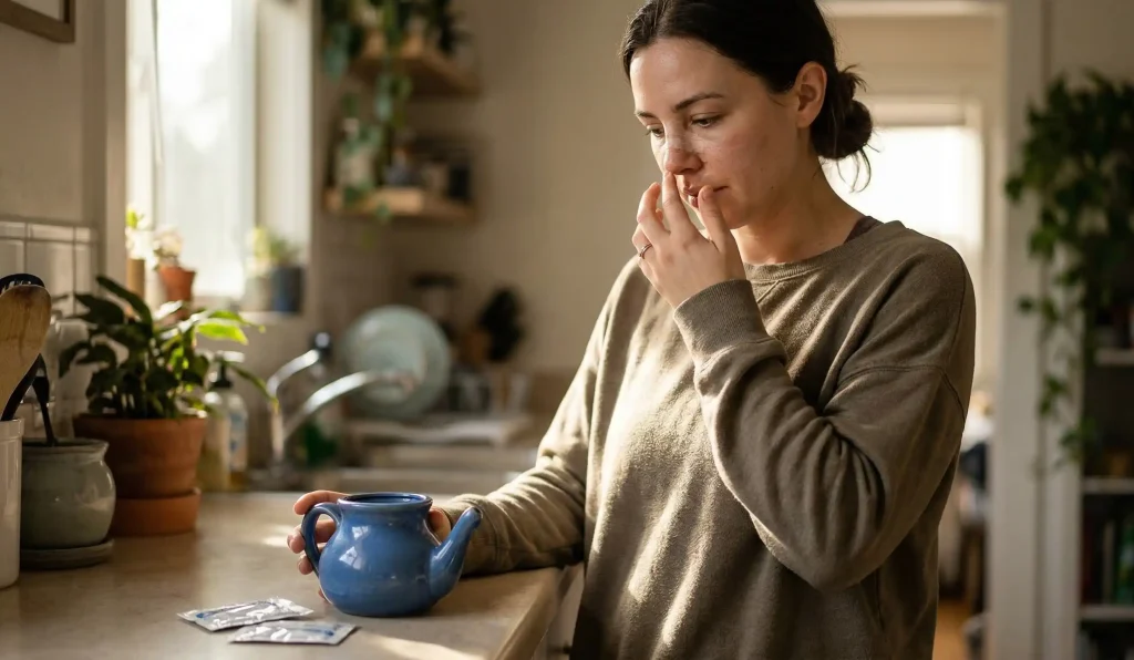 rhinoplasty neti pot use post op