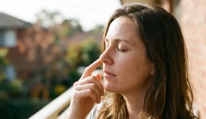 woman rhinoplasty breathing focus