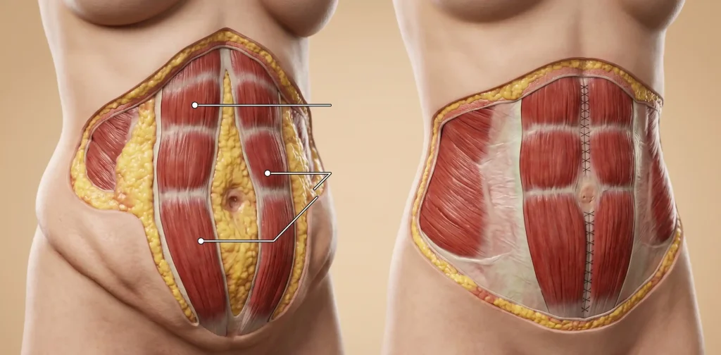 Anatomisches Modell Abdomen Schwangerschaft Bauchdeckenstraffung