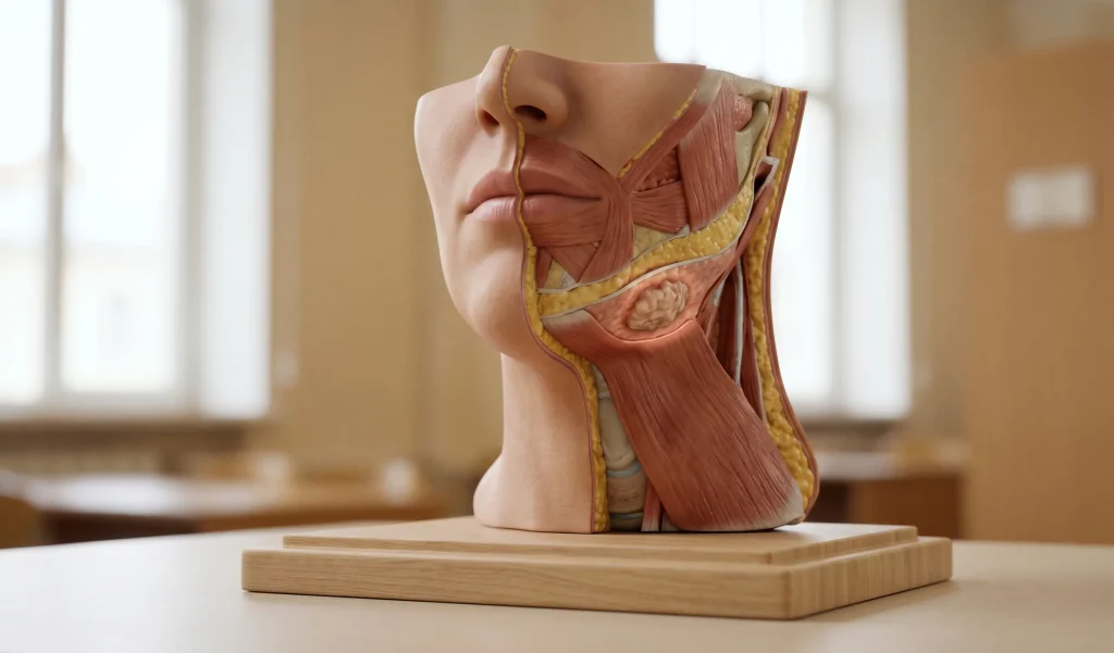 anatomisches Modell Kinn Hals harter Klumpen