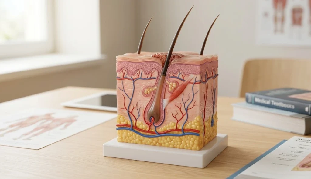 model 3D al transplantului de barbă