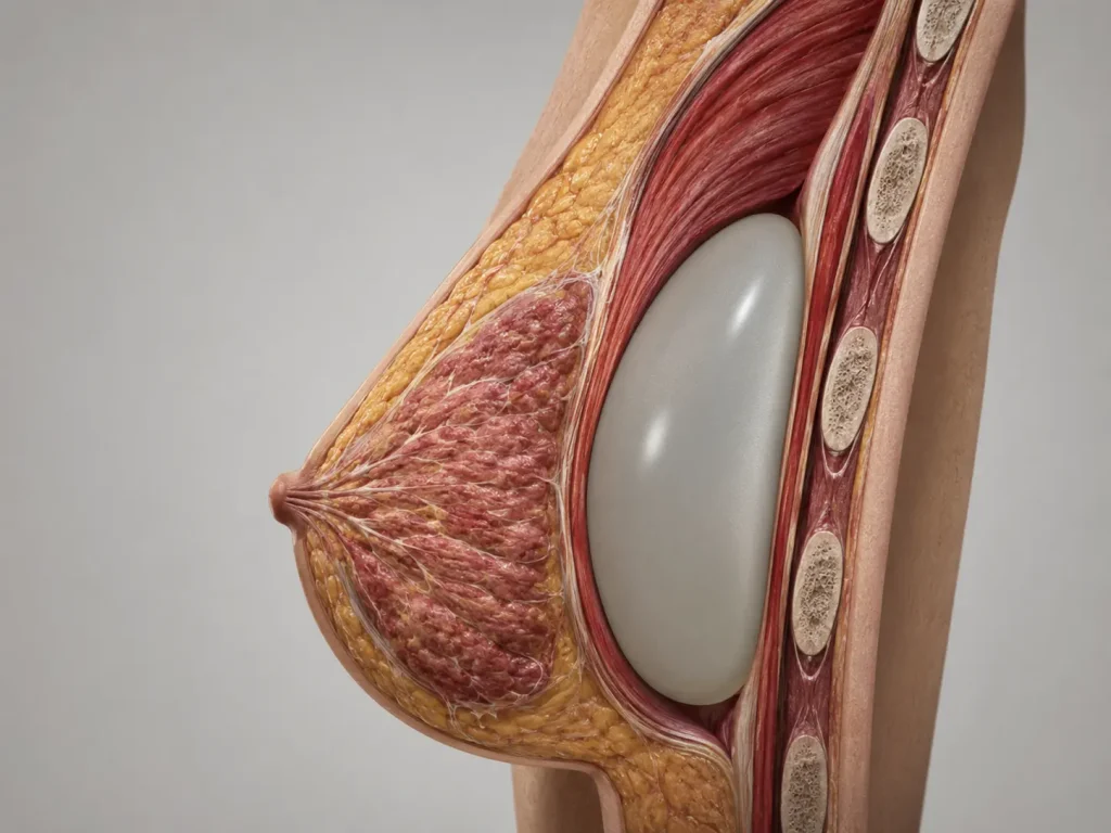 breast implant anatomical cross section