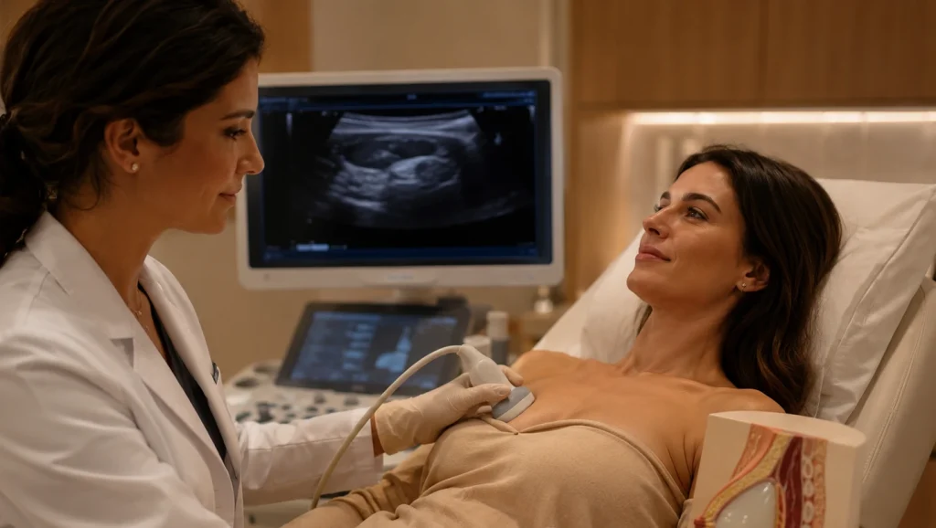breast implant ultrasound health check