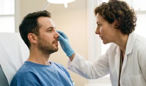 clinical examination rhinoplasty healing palpation