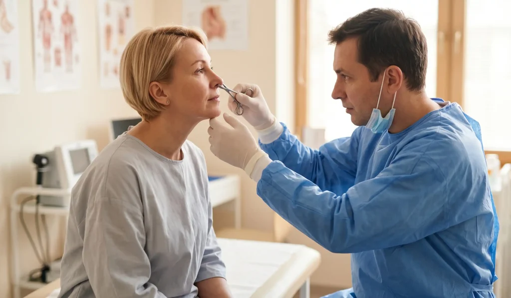 rinoplasti iyileşme doktor muayenesi