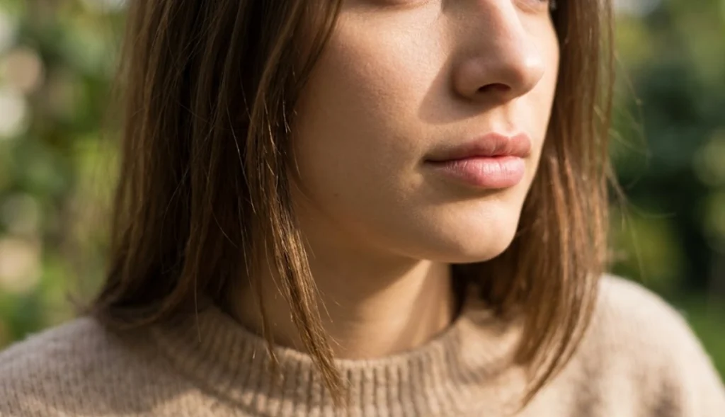 woman with lip lift