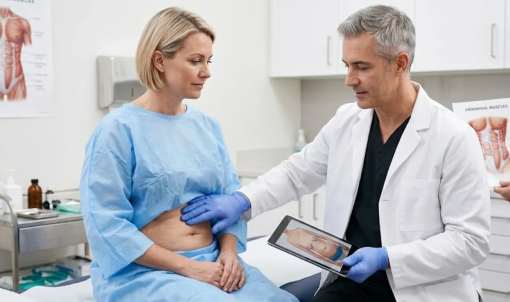 abdominoplasty clinical examination before after discussion