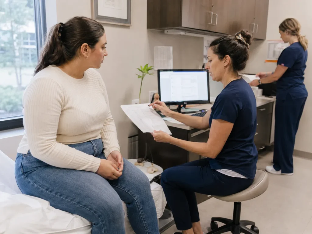 liposuction surgery with a patient who has pcos