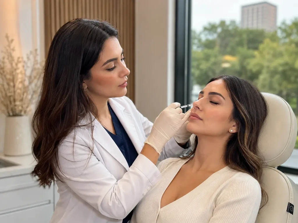 liquid rhinoplasty treatment during consultation