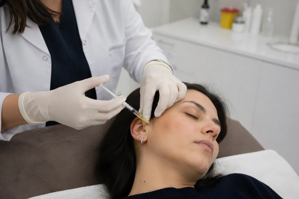 mesotherapy procedure in clinic