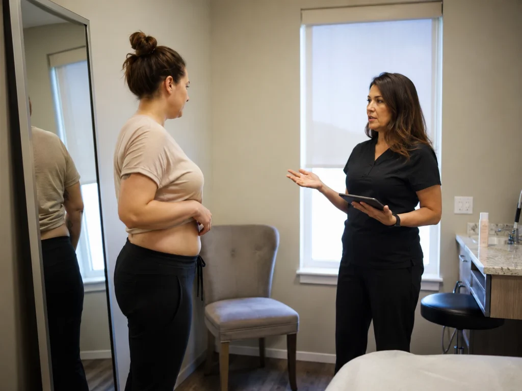 mini tummy tuck body assessment session