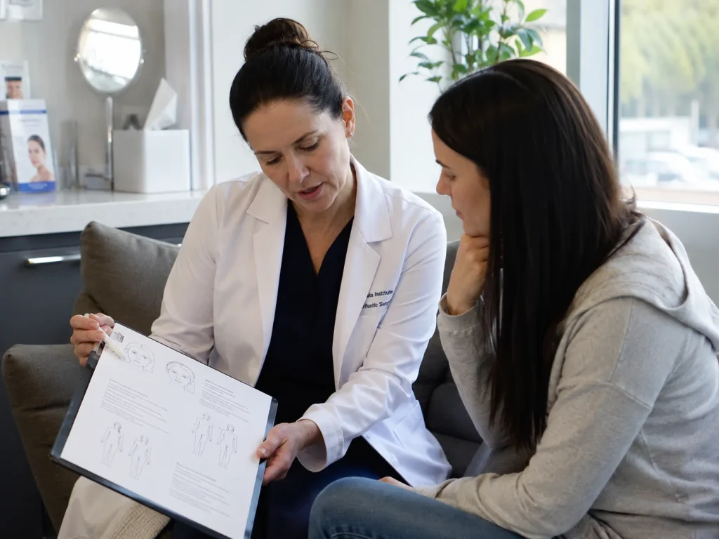plastic surgery treatment planning session