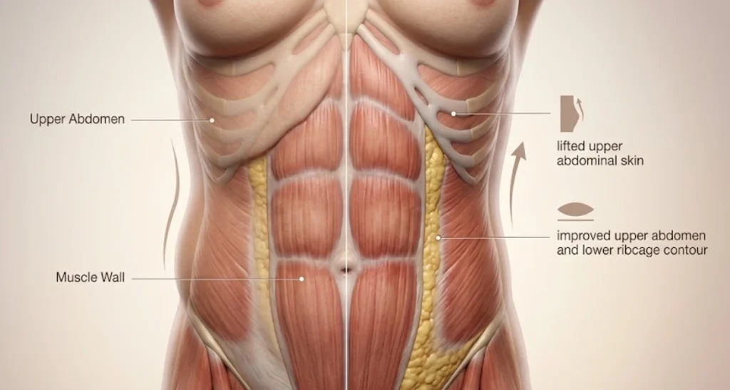 reverse tummy tuck anatomical