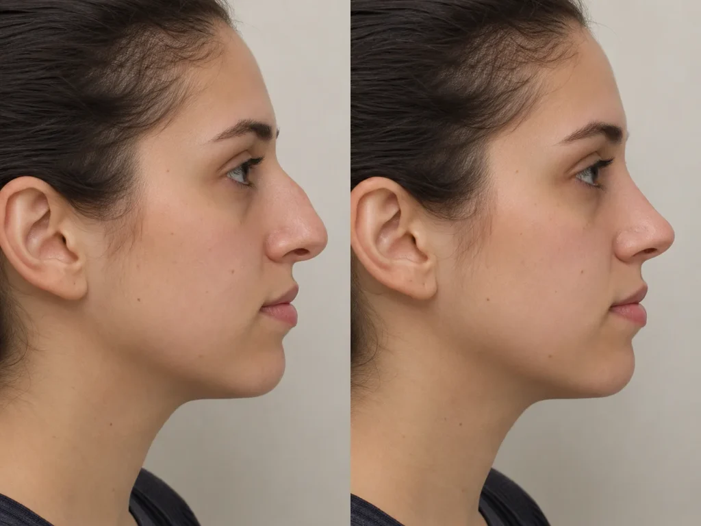 dorsal hump before and after