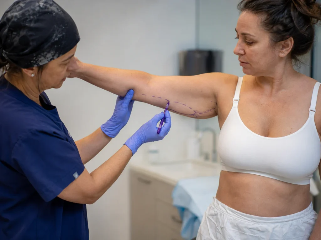 arm lift consultation before the surgery